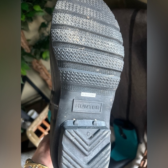 Hunter Teal and Black Rain Boots - Picture 4 of 6